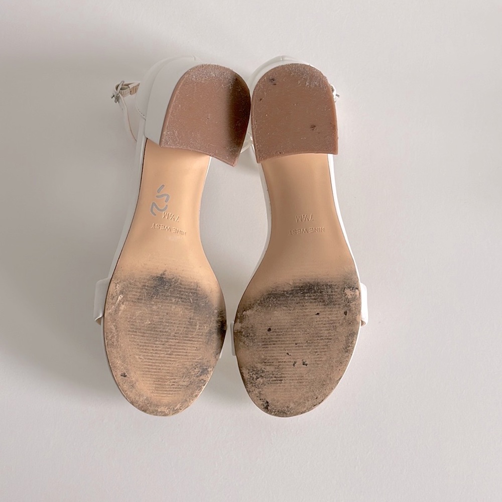 Nine West White Block heels - Picture 9 of 10